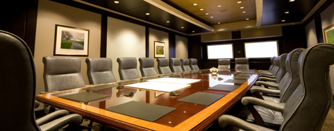 Executive Board Room with lcd screens and lighting control